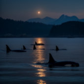 Killer Whales at Night - Orca Jigsaw Puzzle