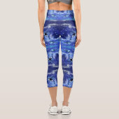 Killer Whales auf Blue Full Moon Capri Leggings (Rückseite)