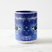 Killer Whales auf Blue Full Moon Coffee Tasse (Zentrum)