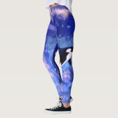 Killer Whales auf Vollmond Blue Night Leggings (Links)