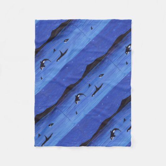 Killer Whales Fleecedecke (Vorderseite)