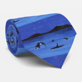 Killer Whales Krawatte (Gerollt)