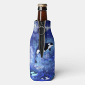 Killer Whales on Full Moon Bottle Cooler Painitng Flaschenkühler (Flasche Rückseite)