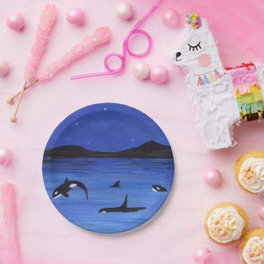 Killer Whales Pappteller (Party)