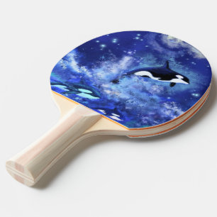 Killer Whales Ping Pong Paddle Vollmond Tischtennis Schläger