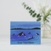 Killer Whales Postkarte (Stehend Vorderseite)