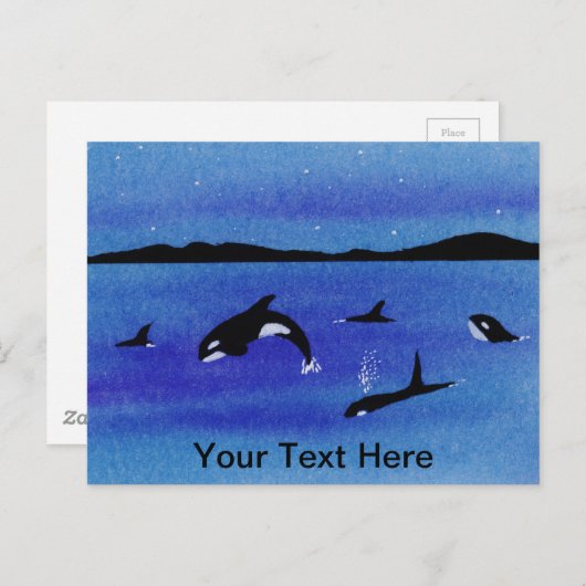 Killer Whales Postkarte (Vorne/Hinten)