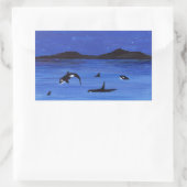 Killer Whales Rechteckiger Aufkleber (Tasche)