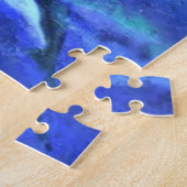 Killer Whales Schwimmen auf Vollmond Jigsaw Puzzle (Seite)