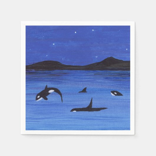 Killer Whales Serviette (Vorderseite)
