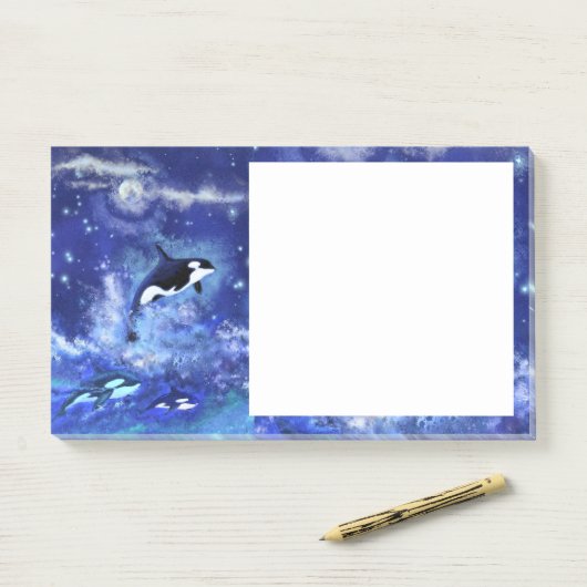 Killer Whales Sticky Notes Post-it Klebezettel (Auf Schreibtisch)
