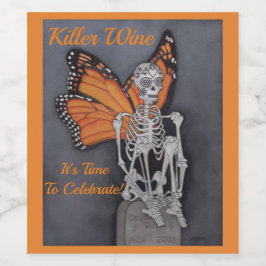 Killer Wine Skelett Persönliche Gestaltung von Tex Weinetikett