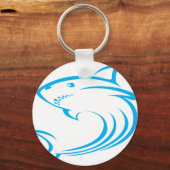 Killerhai in Swish Zeichnend Style Schlüsselanhänger (Vorderseite)