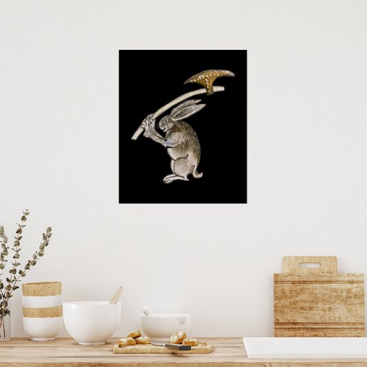 Killerkaninchen Poster (Küche)