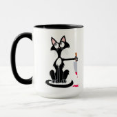 Killerkatze mit blutigem Messer Coffee Tasse (Links)