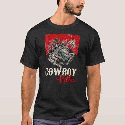 Killers Graphic Cowboy Riding Horse Western Desert T-Shirt (Vorderseite)