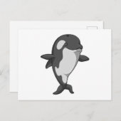 Killerwal an der Yoga-Fitness im Stehenden Postkarte (Vorne/Hinten)