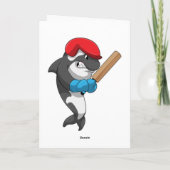 Killerwal auf Cricket mit Cricket-Fledermaus Karte (Rückseite)