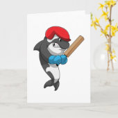 Killerwal auf Cricket mit Cricket-Fledermaus Karte (Gelbe Blume)