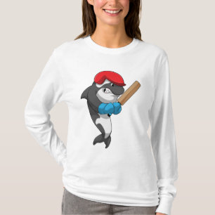 Killerwal auf Cricket mit Cricket-Fledermaus T-Shirt