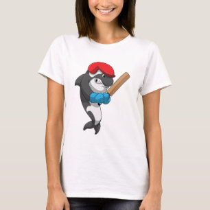 Killerwal auf Cricket mit Cricket-Fledermaus T-Shirt