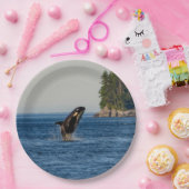 Killerwal-Ausbruch aus dem Meer Pappteller (Party)