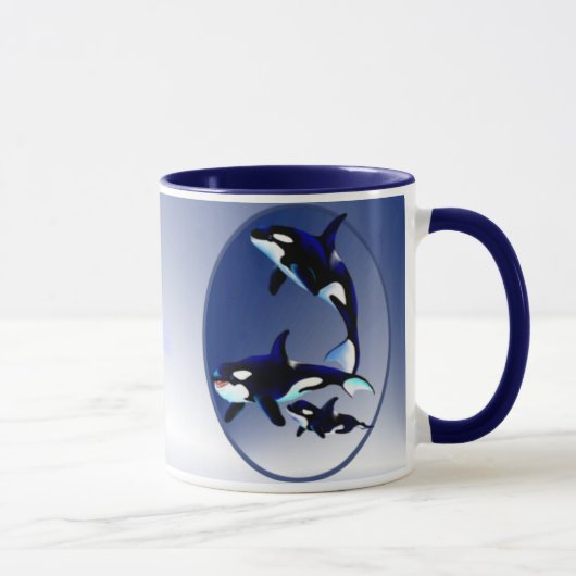 Killerwal-Familie Oval_Mugs Tasse (Rechts)