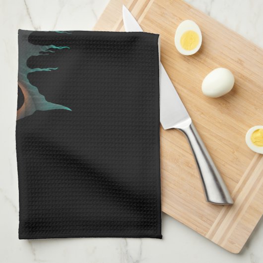 Killerwal Halloween Geschirrtuch (Viertel Falte)