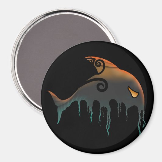 Killerwal Halloween Magnet (Vorderseite/Rückseite)