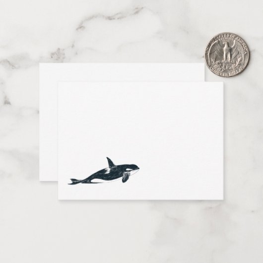 Killerwal Mitteilungskarte (Vorderseite/Rückseite Beispiel)