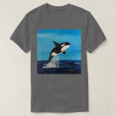 Killerwal oder Orca in Acrylstoffen auf Leinwand T-Shirt (Design vorne)