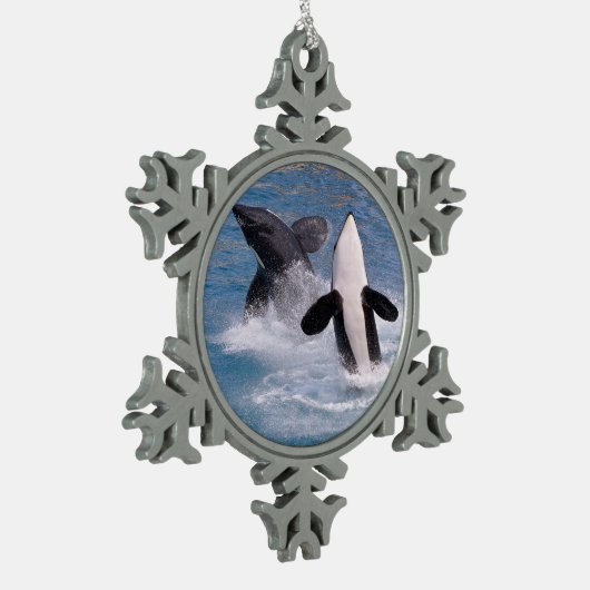 Killerwal Schneeflocken Zinn-Ornament (Links)