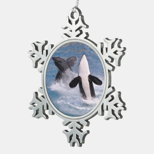 Killerwal Schneeflocken Zinn-Ornament (Rechts)