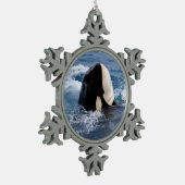 Killerwal Schneeflocken Zinn-Ornament (Links)