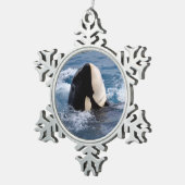 Killerwal Schneeflocken Zinn-Ornament (Rechts)