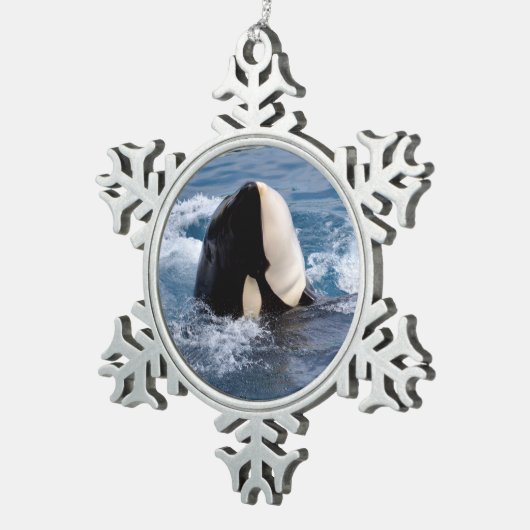 Killerwal Schneeflocken Zinn-Ornament (Rechts)