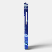 Killerwale auf Vollmond Blau Case-Mate iPhone Hülle (Rückseite / Links)