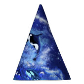 Killerwale auf Vollmond - Kunst Zeichnend Partyhütchen (Rechts)