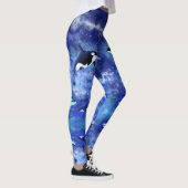 Killerwale auf Vollmond - Zeichnend Kunst Leggings (Rechts)