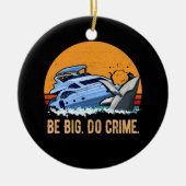 Killerwale, die Yachten angreifen, sind das große Keramik Ornament (Vorne)