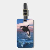 Killerwale in der Arktis Gepäckanhänger (Vorderseite vertikal)