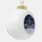 Killerwale Keramik Kugel-Ornament (Links)