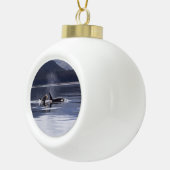 Killerwale Keramik Kugel-Ornament (Rechts)