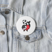 Killerwhale als Fußballspieler mit Fußball Button (Beispiel)