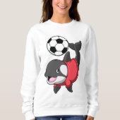 Killerwhale als Fußballspieler mit Fußball Sweatshirt (Vorderseite)