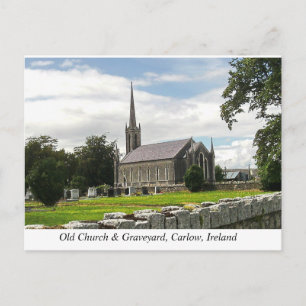Killeshin-Kirche & Friedhof, nahe Carlow, Irland Feiertagspostkarte