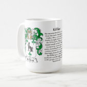 Killian, der Ursprung, die Bedeutung und das Kaffeetasse (Vorderseite Links)