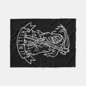 Killin It, Funny Grim Sensenmann störte Tattoo Art Fleecedecke (Vorderseite (Horizontal))