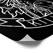 Killin It, Funny Grim Sensenmann störte Tattoo Art Poster (Ecke)