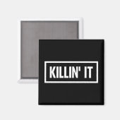 Killin' it Typografie Magnet (Vorderseite/Rückseite)
